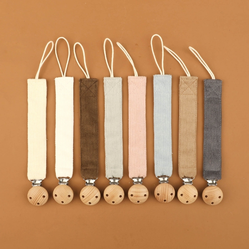 Baby Products Nipples - Trendy Baby Pacifier Clip Chain Corduroy