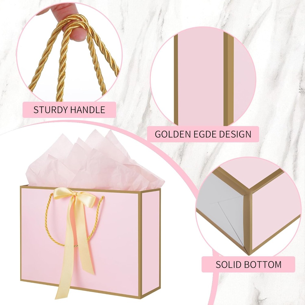Pink Gift Bags with Handles, 1 - огляд і ціна Baby Products Gift Card